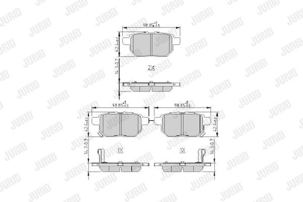 Brake Pad Set, disc brake 572632J - image 2