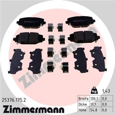Brake Pad Set, disc brake 25376.175.2