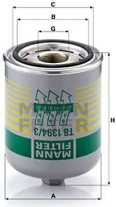 Air Dryer Cartridge, compressed-air system TB1394/3X