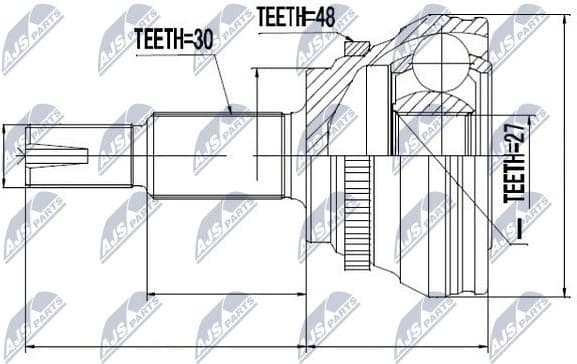 Joint Kit, drive shaft NPZ-TY-094 - image 2
