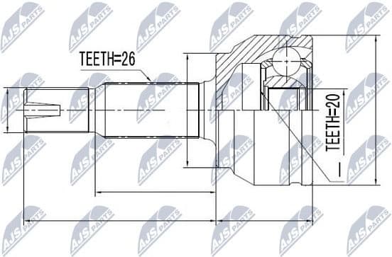 Joint Kit, drive shaft NPZ-TY-087