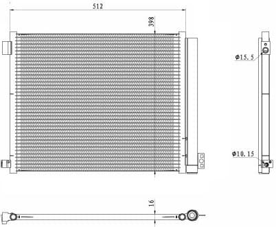 Condenser, air conditioning EASY FIT 350469