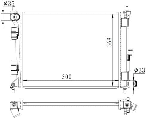 Radiator, engine cooling 59263
