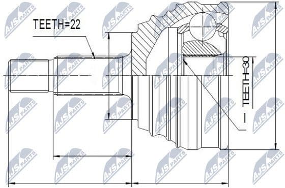Joint Kit, drive shaft NPZ-VW-034 - image 2