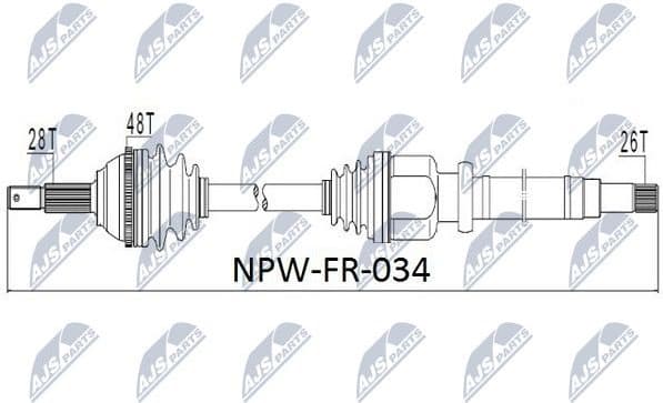 Drive Shaft NPW-FR-034 - image 5