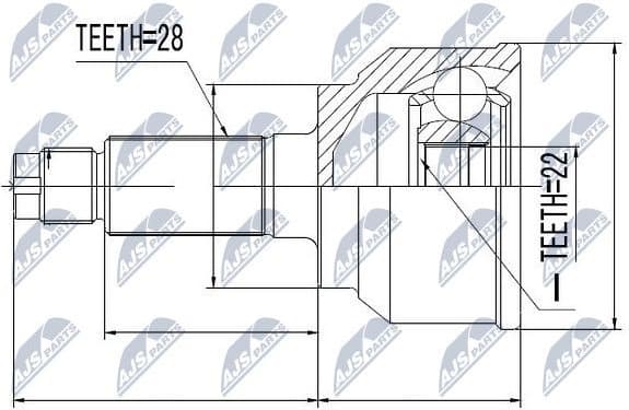Joint Kit, drive shaft NPZ-MZ-045 - image 2