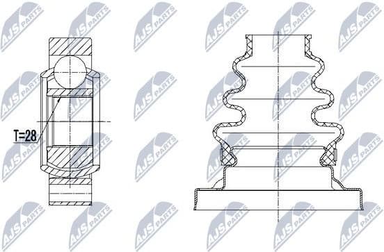Joint Kit, drive shaft NPW-BM-031 - image 2