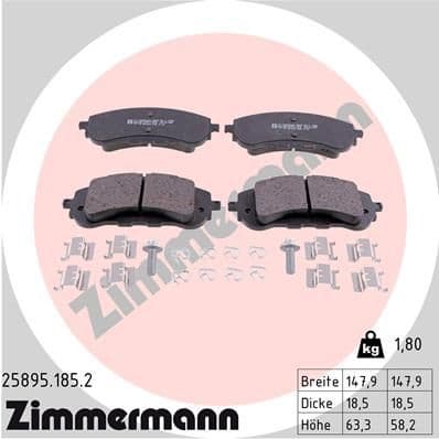 Brake Pad Set, disc brake 25895.185.2