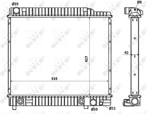 Radiator, engine cooling EASY FIT 58348
