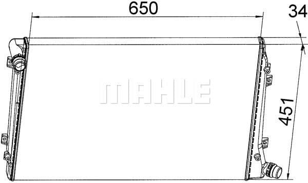 Radiator, engine cooling BEHR CR 1395 000S - image 2