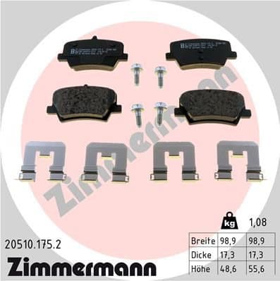 Brake Pad Set, disc brake 20510.175.2