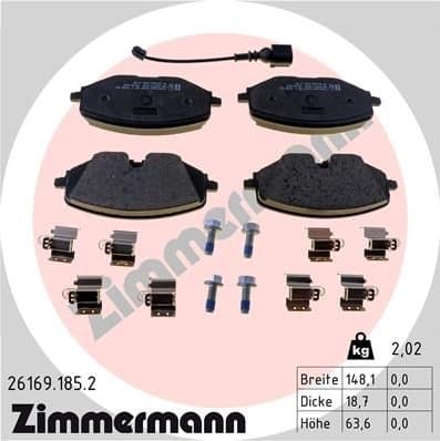 Brake Pad Set, disc brake 26169.185.2