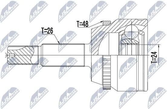 Joint Kit, drive shaft NPZ-TY-017 - image 2