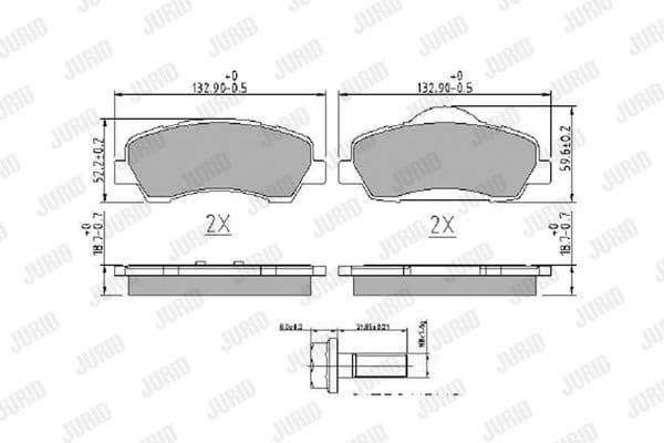 Brake Pad Set, disc brake 573630J
