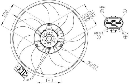 Fan, engine cooling 47914