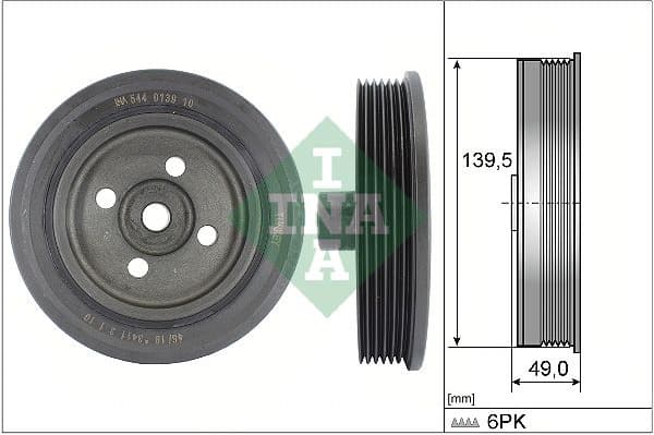 Belt Pulley, crankshaft 544 0139 10
