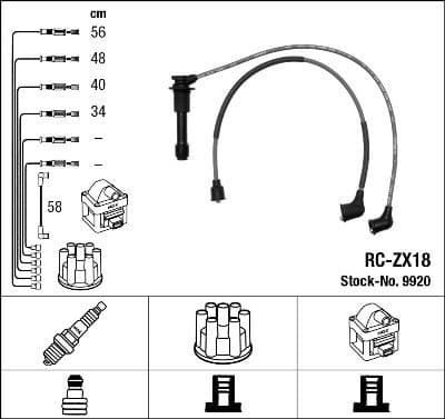Ignition Cable Kit RC-ZX18