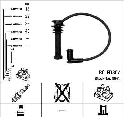 Ignition Cable Kit RC-FD807
