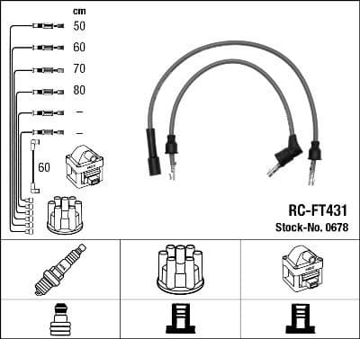 Ignition Cable Kit RC-FT431