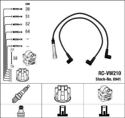Ignition Cable Kit RC-VW210