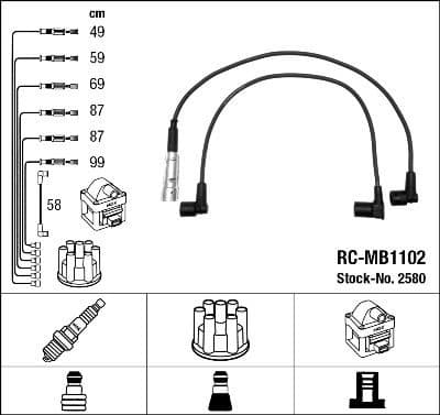 Ignition Cable Kit RC-MB1102