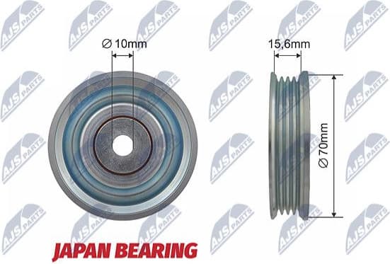 Deflection/Guide Pulley, V-ribbed belt RNK-SU-006