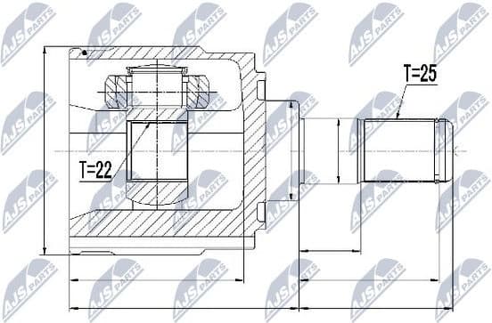 Joint Kit, drive shaft NPW-KA-314 - image 2