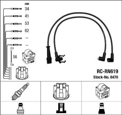 Ignition Cable Kit RC-RN619