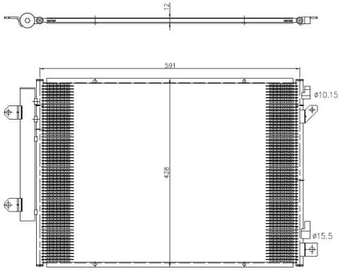 Condenser, air conditioning EASY FIT 350472