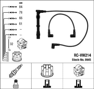 Ignition Cable Kit RC-VW214