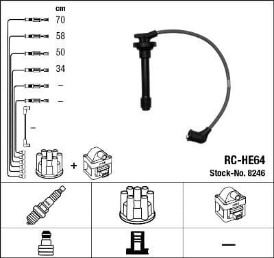Ignition Cable Kit RC-HE64