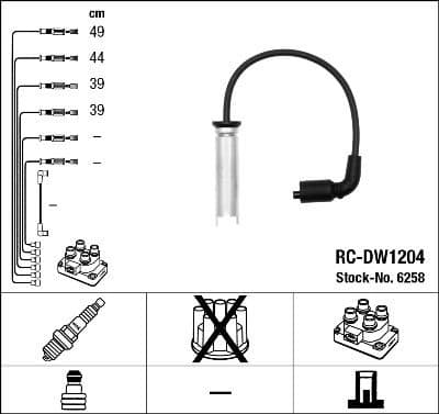 Ignition Cable Kit RC-DW1204