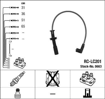 Ignition Cable Kit RC-LC201