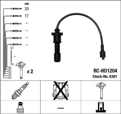Ignition Cable Kit RC-HD1204
