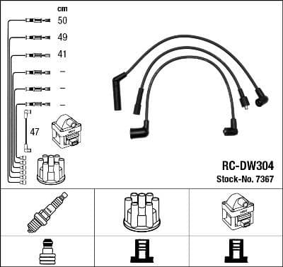 Ignition Cable Kit RC-DW304