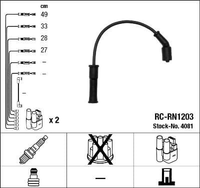 Ignition Cable Kit RC-RN1203