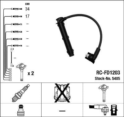 Ignition Cable Kit RC-FD1203