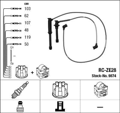 Ignition Cable Kit RC-ZE28