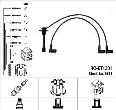 Ignition Cable Kit RC-ET1301