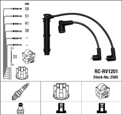 Ignition Cable Kit RC-RV1201