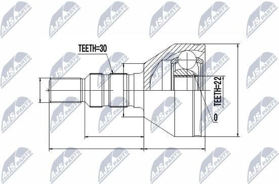 Joint Kit, drive shaft NPZ-DW-027 - image 2
