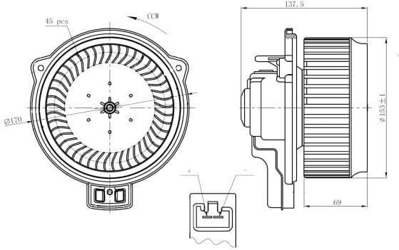 Interior Blower EASY FIT 34267