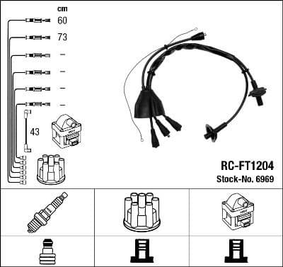 Ignition Cable Kit RC-FT1204