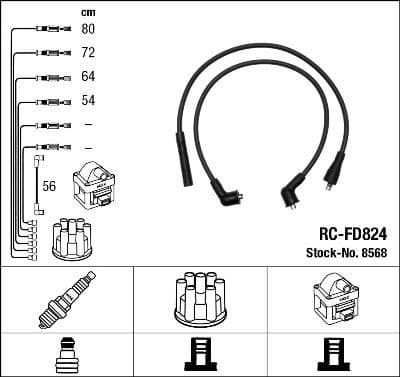 Ignition Cable Kit RC-FD824
