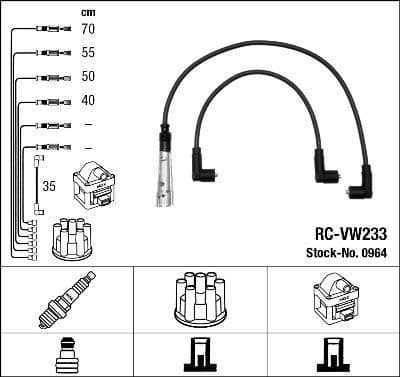 Ignition Cable Kit RC-VW233