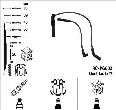 Ignition Cable Kit RC-PG602