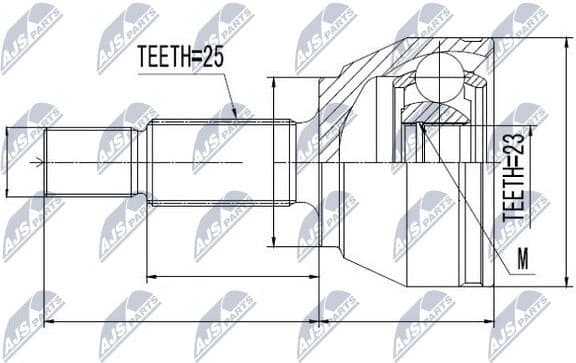 CV joint outer NPZ-FR-043 - image 2