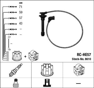 Ignition Cable Kit RC-HE57