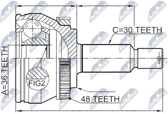 Joint Kit, drive shaft NPZ-HY-546 - image 2