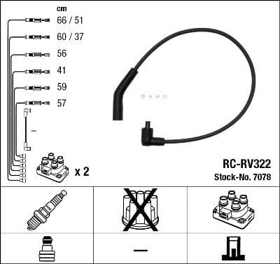Ignition Cable Kit RC-RV322